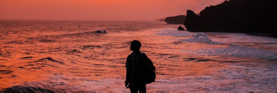 Silhouette on the beach