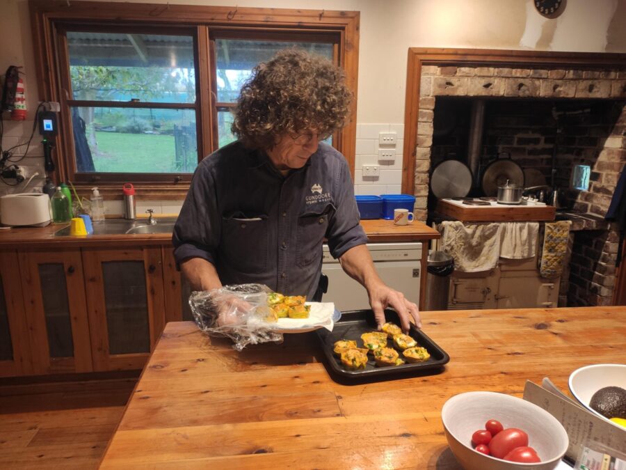 Serving home cooked food